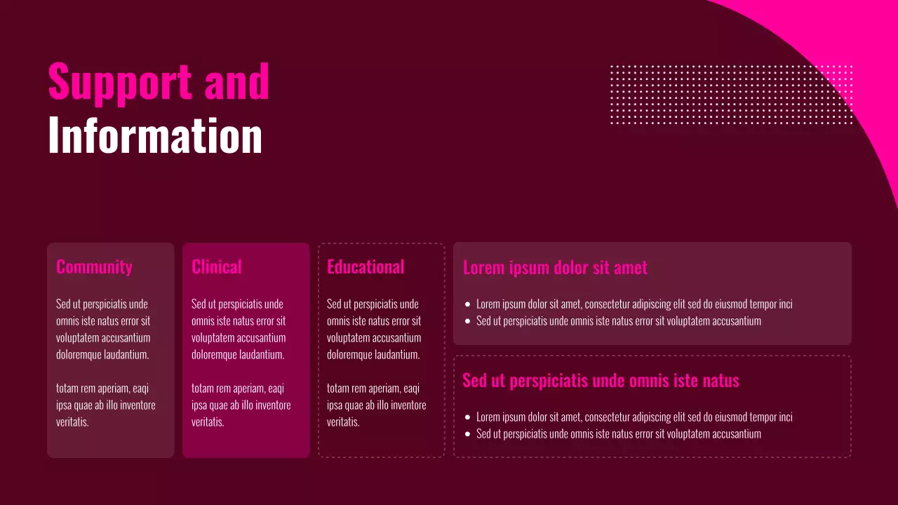 Pink and Black Women's Health Presentation