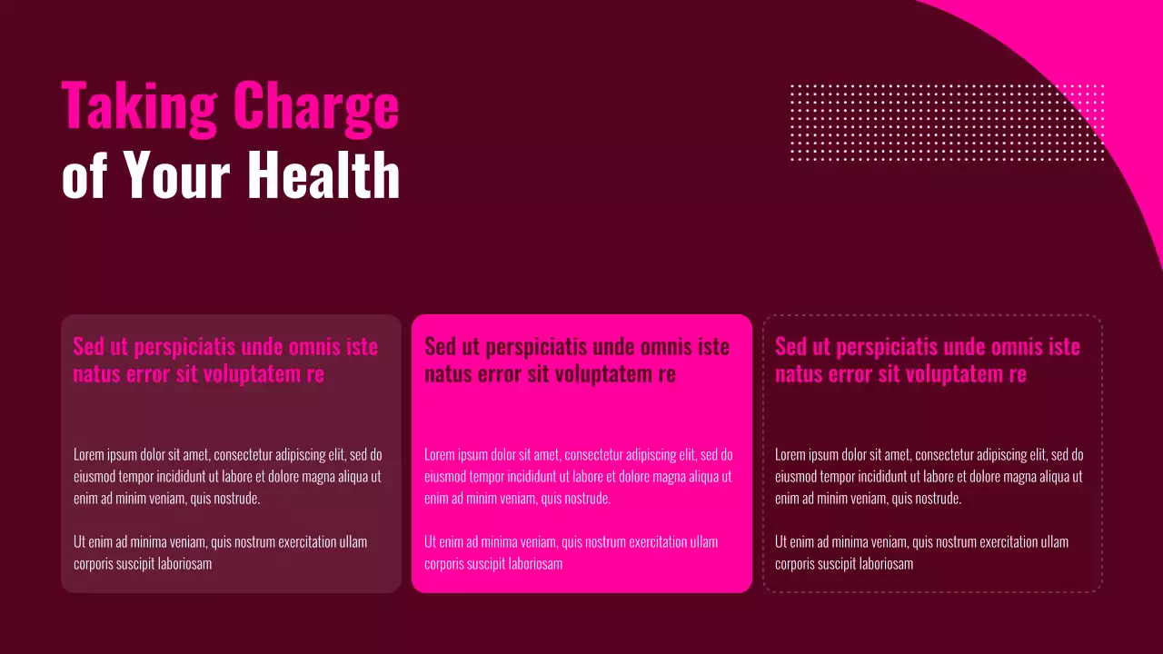 Pink and Black Women's Health Presentation