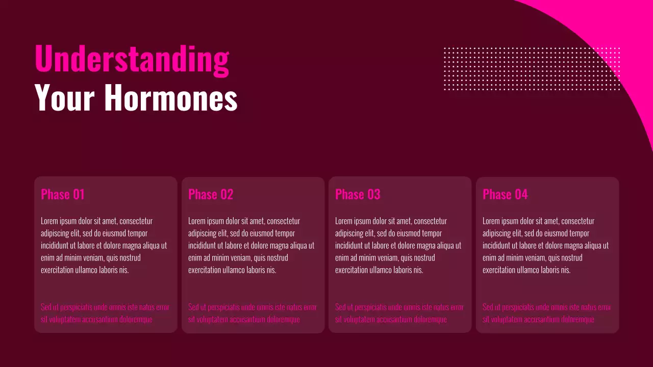 Pink and Black Women's Health Presentation