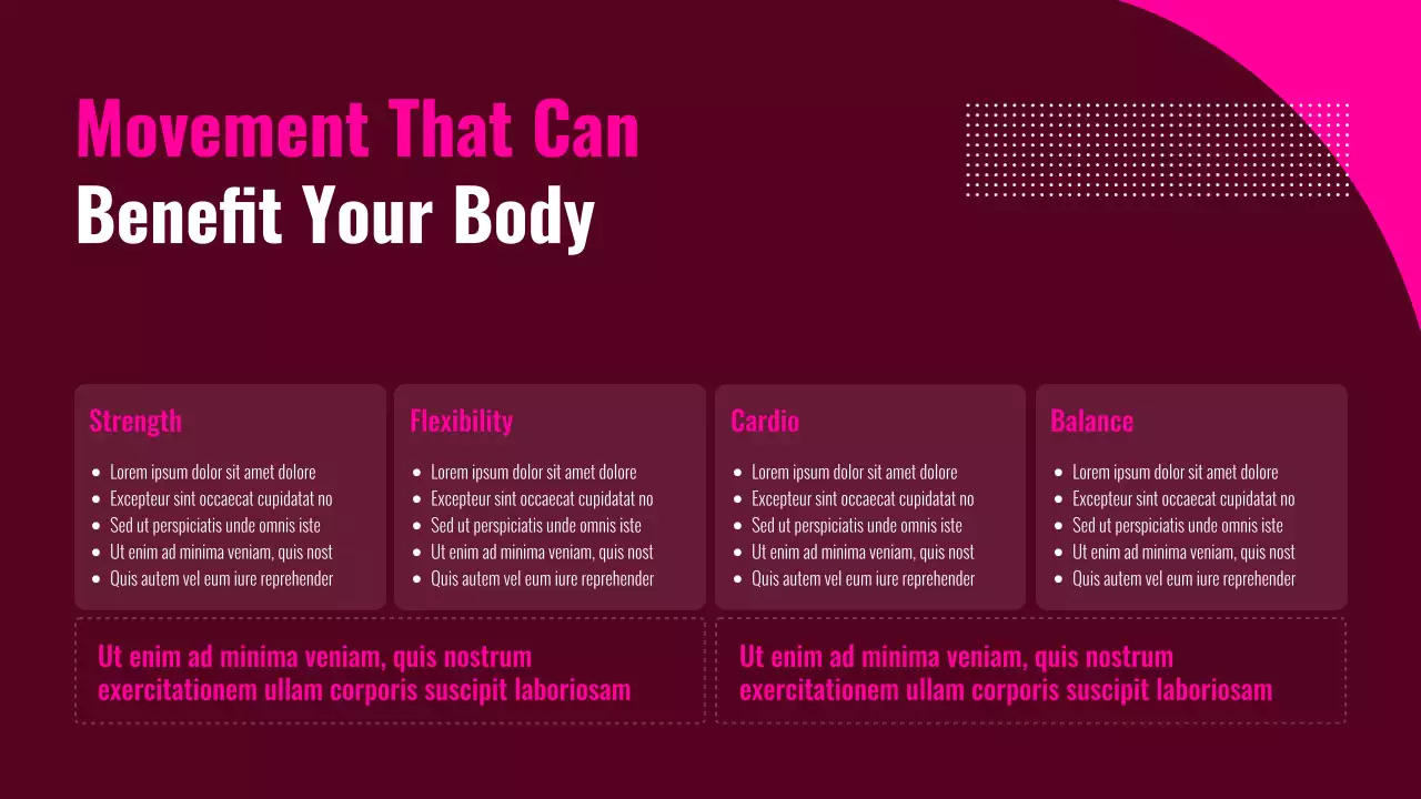 Pink and Black Women's Health Presentation