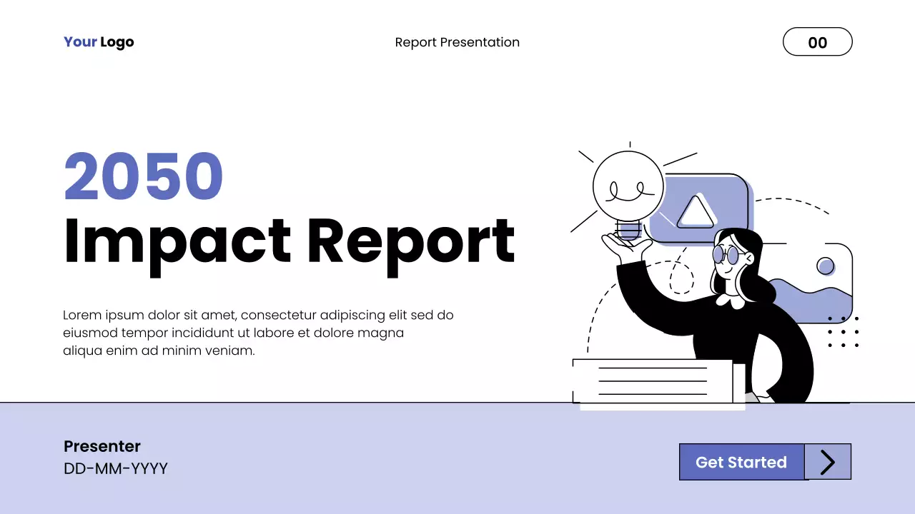 Blue Modern Impact Report Presentation