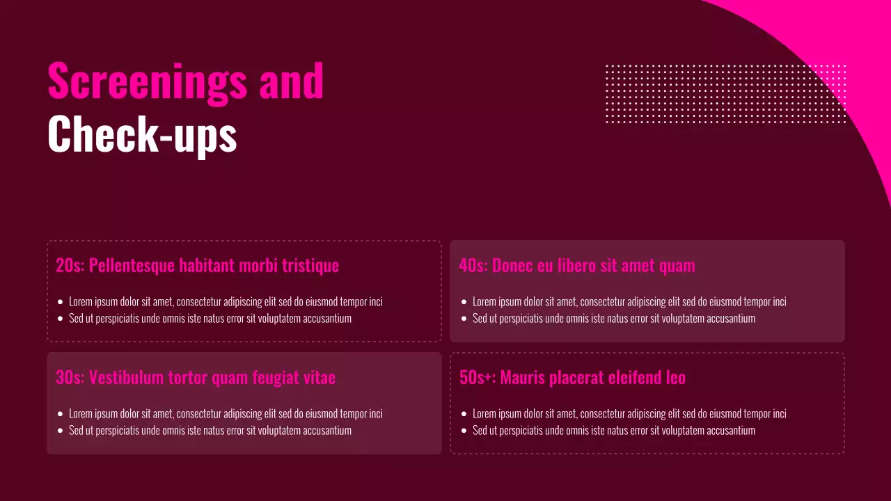 Pink and Black Women's Health Presentation