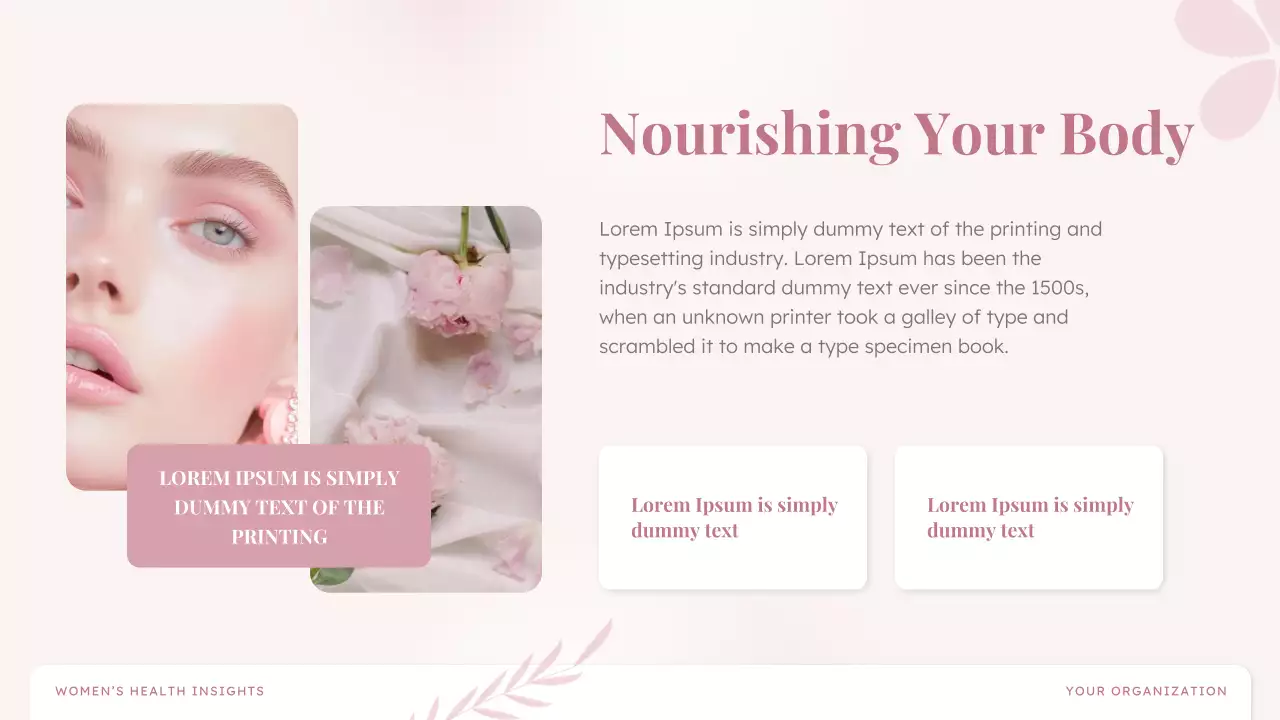 Pink Elegant Health Guide Presentation