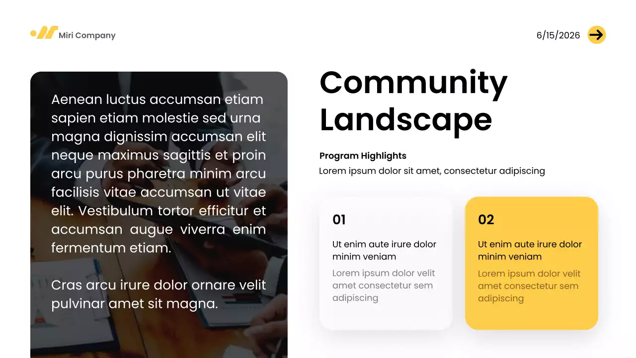 Yellow Modern Community Presentation
