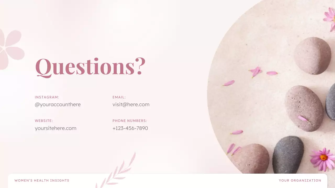 Pink Elegant Health Guide Presentation