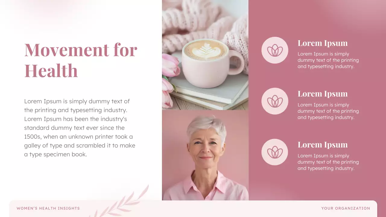 Pink Elegant Health Guide Presentation