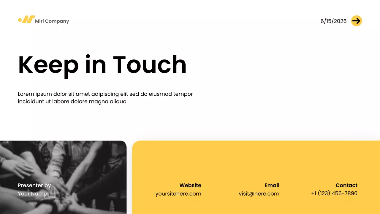 Yellow Modern Community Presentation