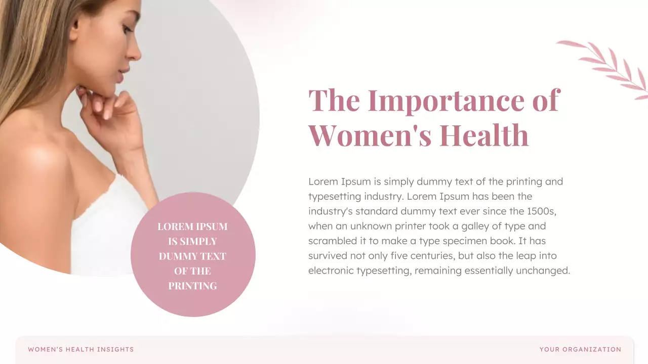 Pink Elegant Health Guide Presentation