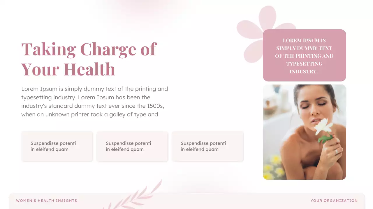Pink Elegant Health Guide Presentation