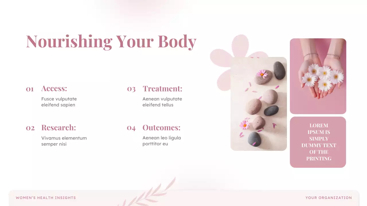 Pink Elegant Health Guide Presentation
