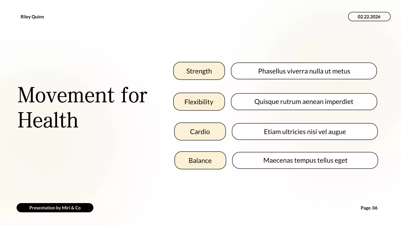 White Professional Health Guide Presentation