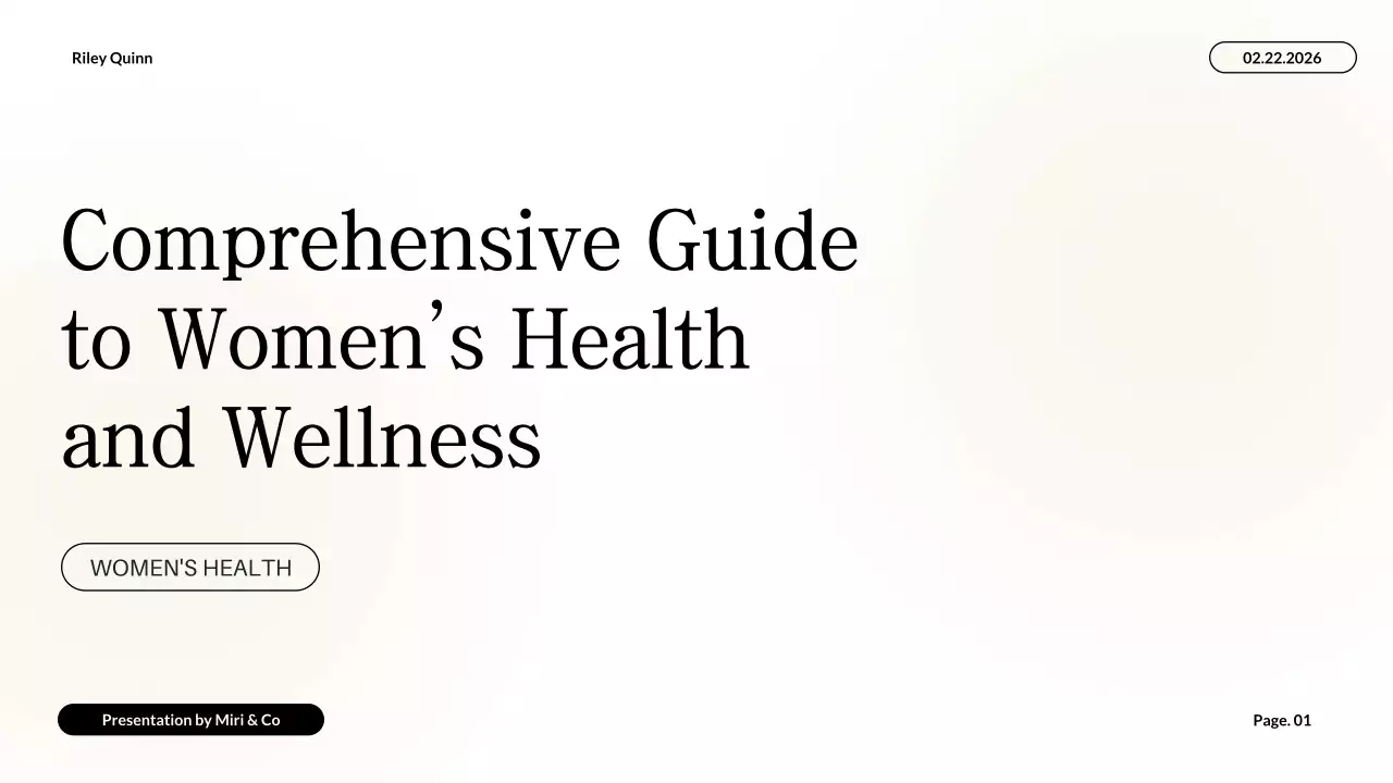 White Professional Health Guide Presentation