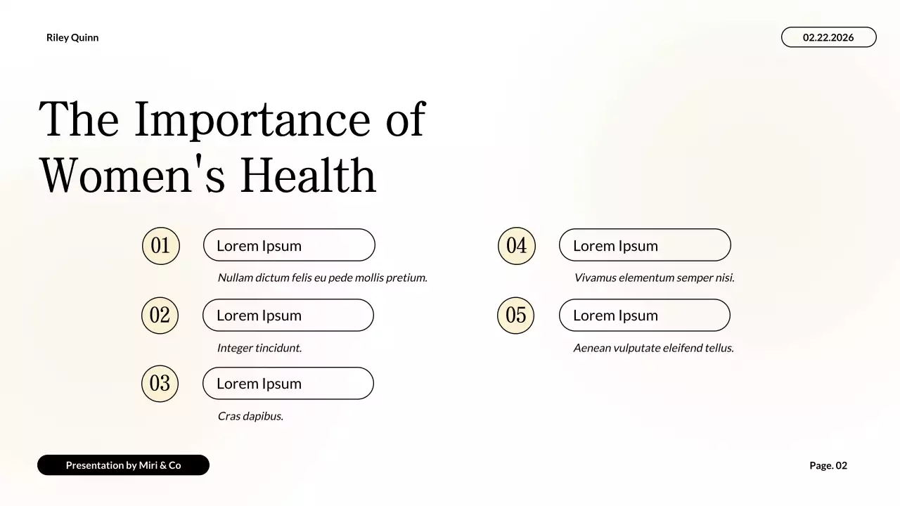 White Professional Health Guide Presentation