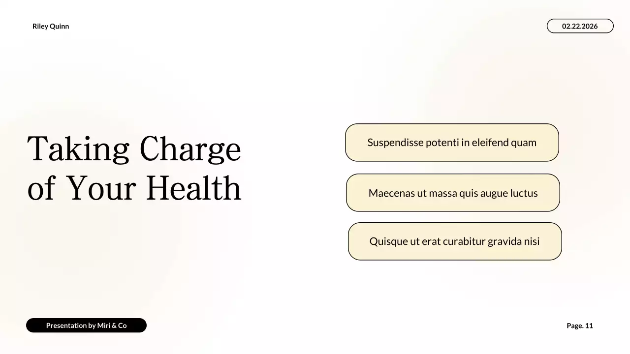 White Professional Health Guide Presentation