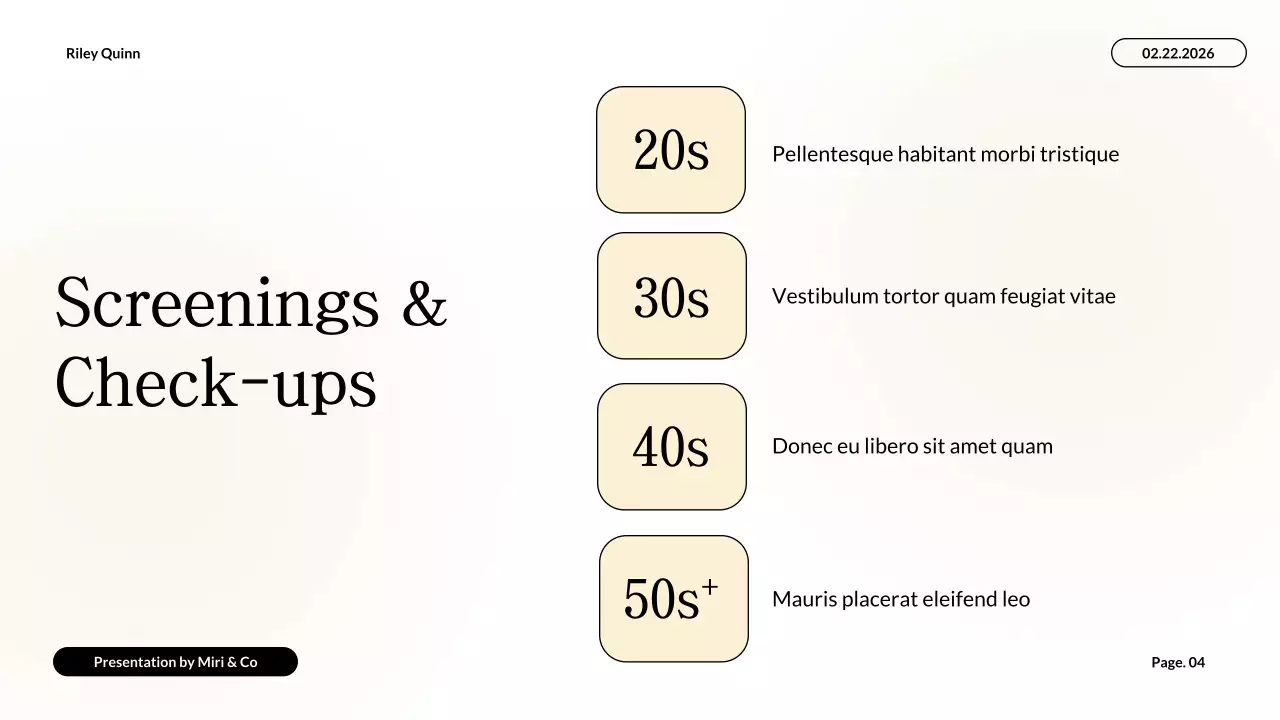 White Professional Health Guide Presentation