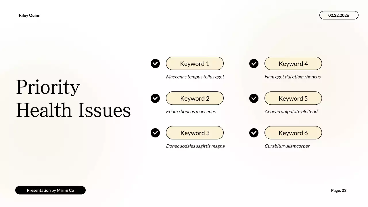 White Professional Health Guide Presentation