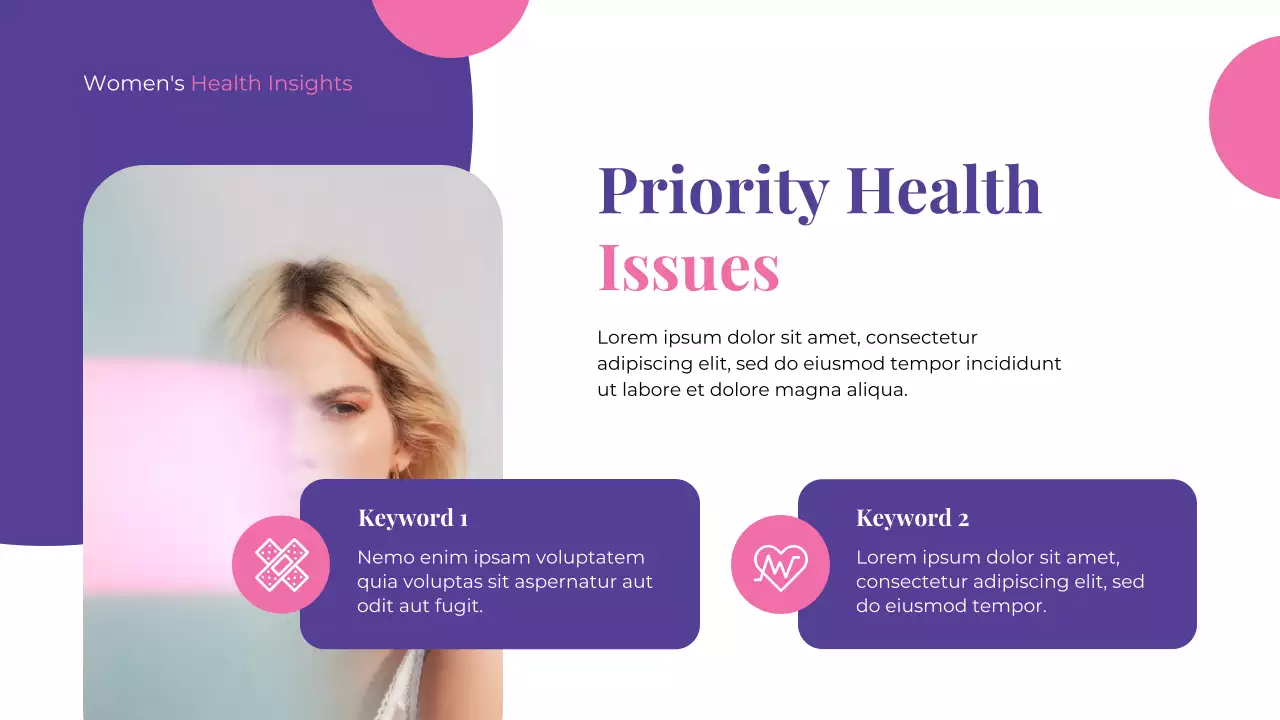 Purple and Pink Women's Health Presentation