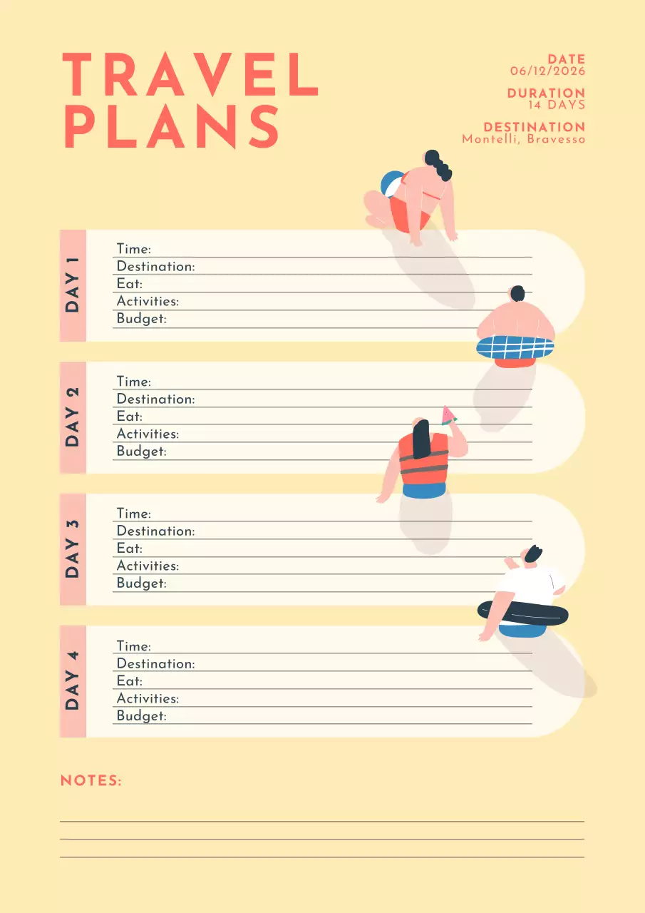 Yellow Modern Travel Planner Poster