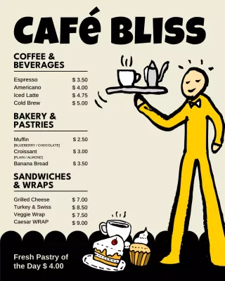 Digital Cafe Menu Instagram Post