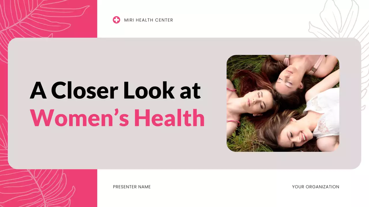 Pink Modern Women's Health Presentation