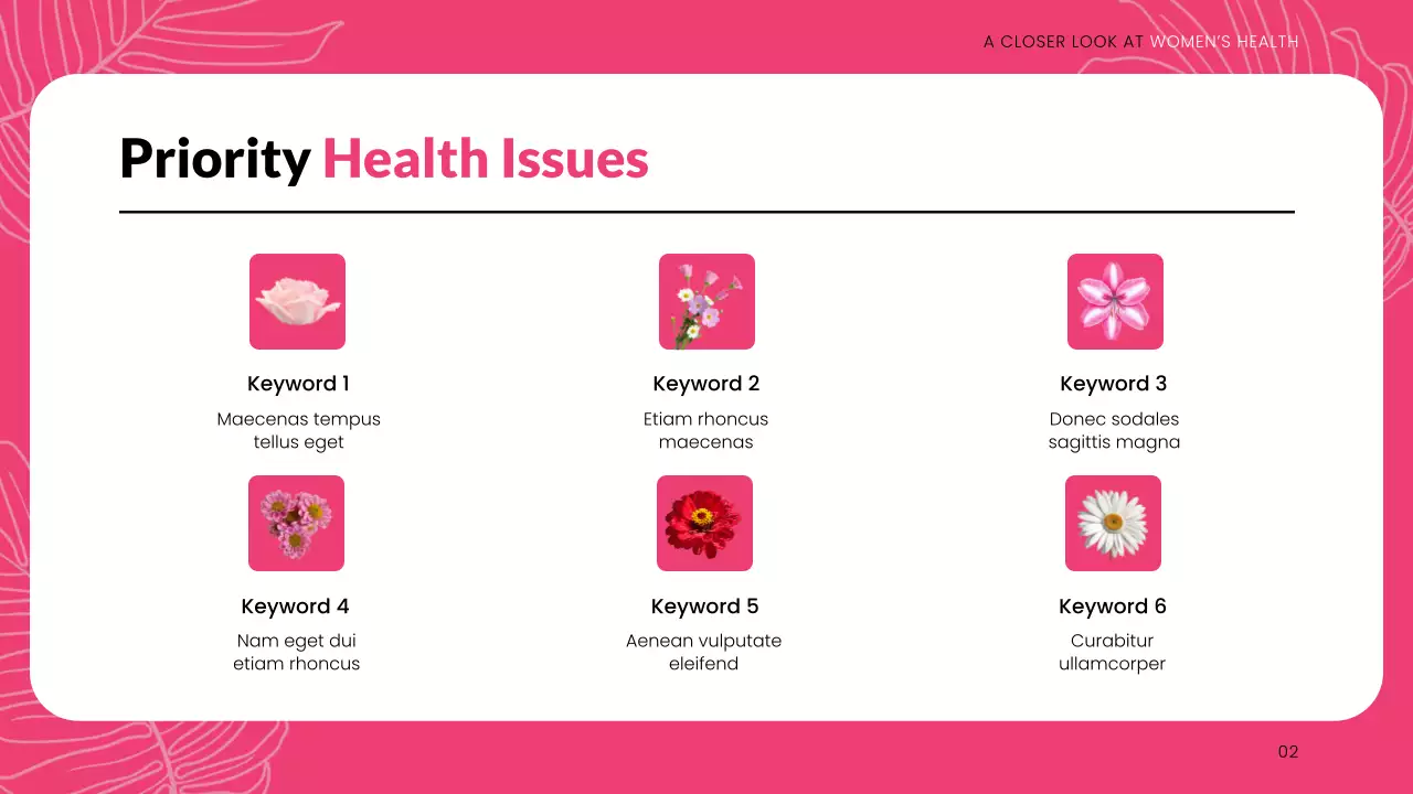 Pink Modern Women's Health Presentation