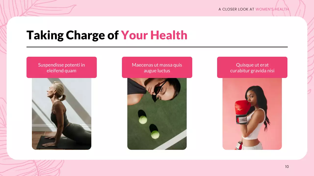 Pink Modern Women's Health Presentation