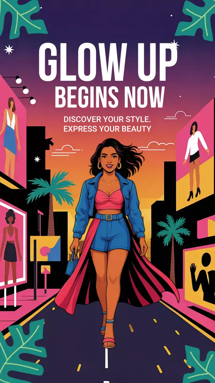 Purple Retro Fashion Promotion Instagram Story