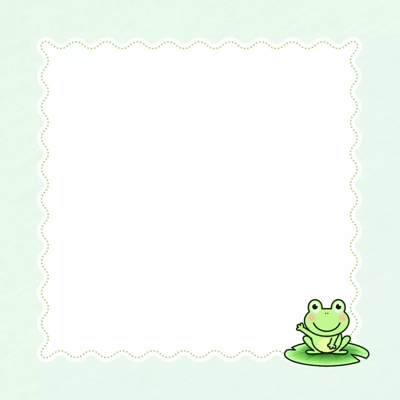 연두 아기자기한 개구리 메모지