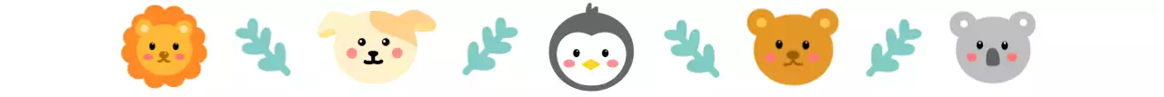회색 아기자기한 동물 스티커