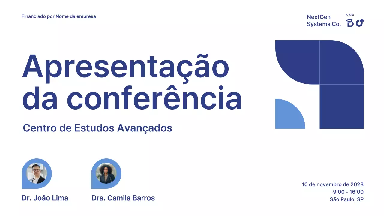 Anúncio da Conferência Blue Modern