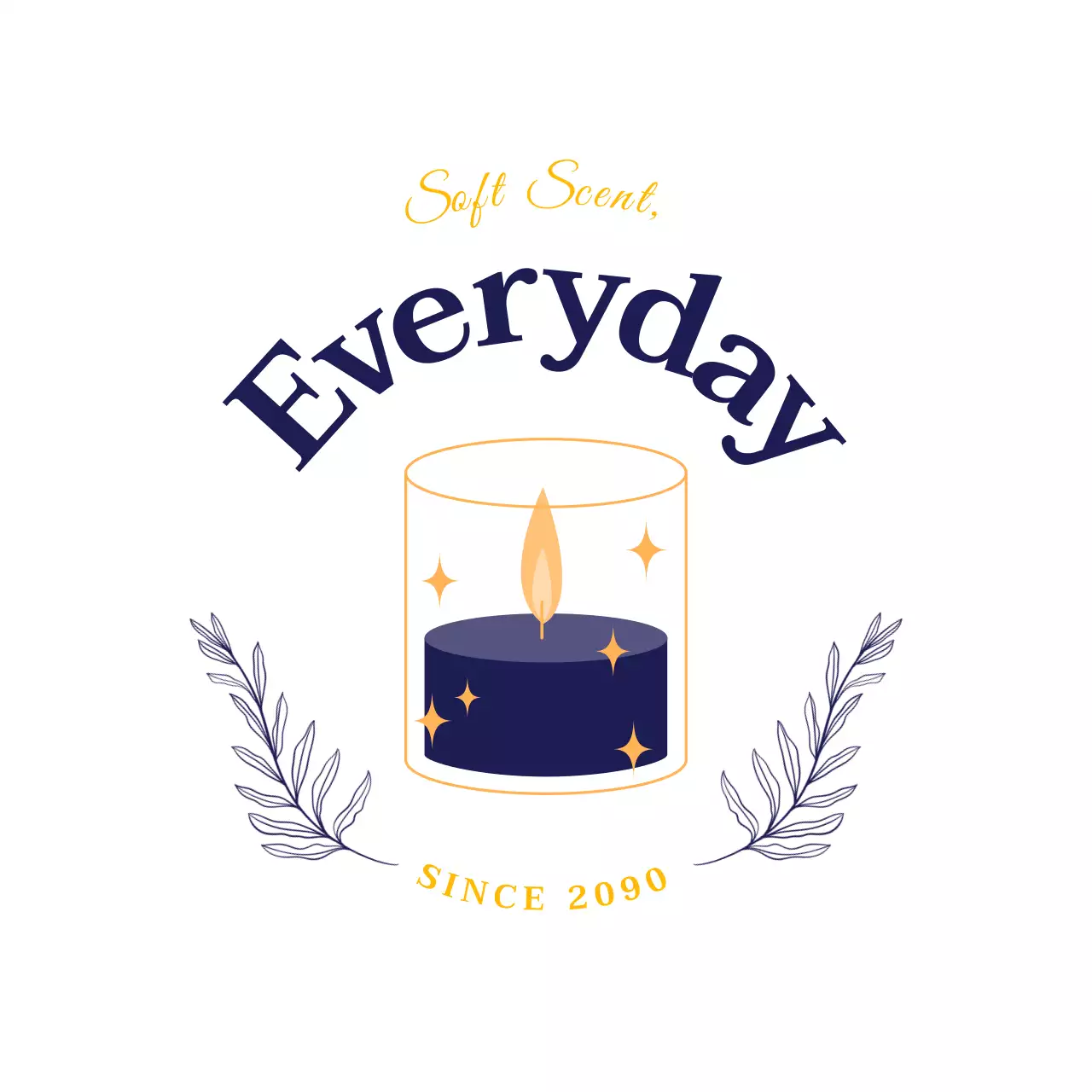 ネイビー モダン ロゴ