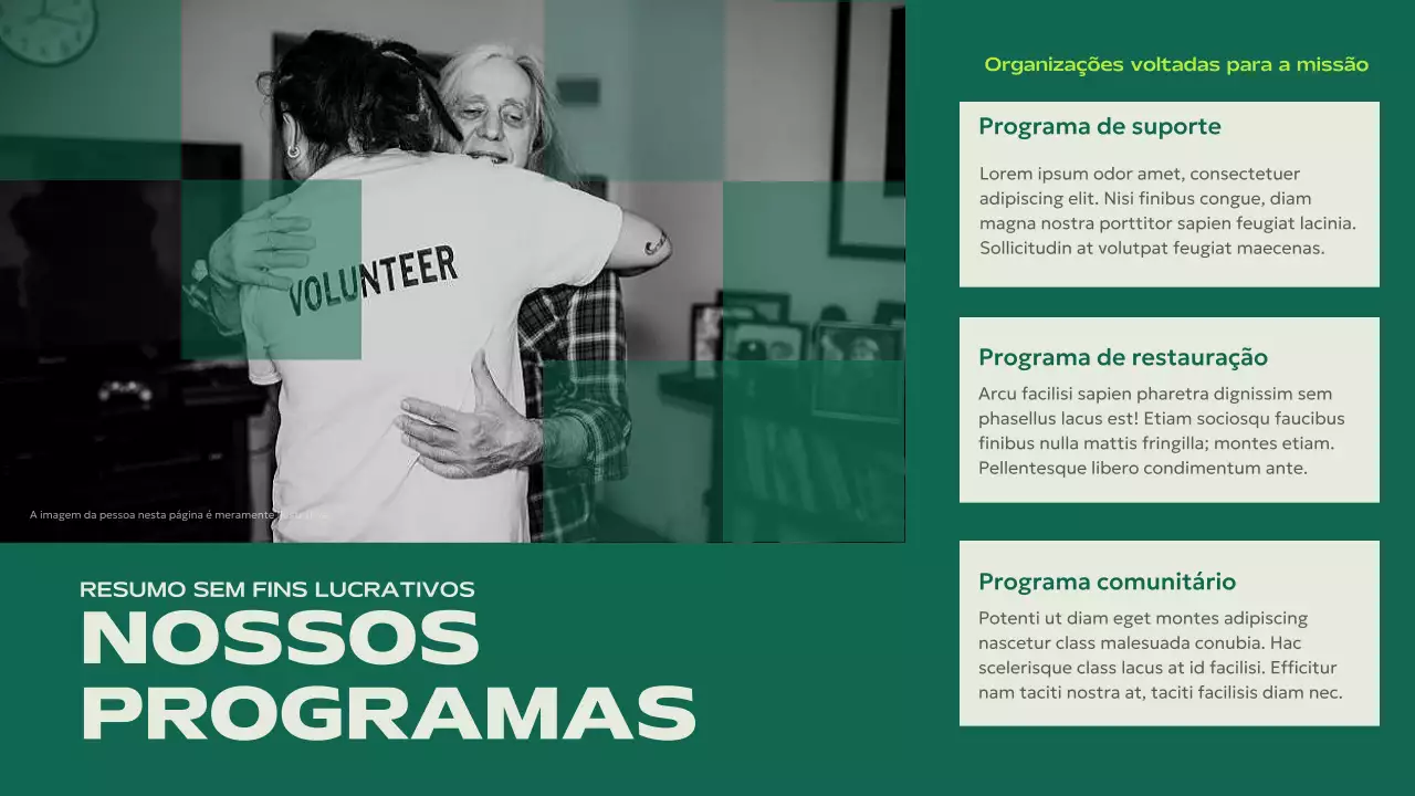 anúncio da green modern sem fins lucrativos