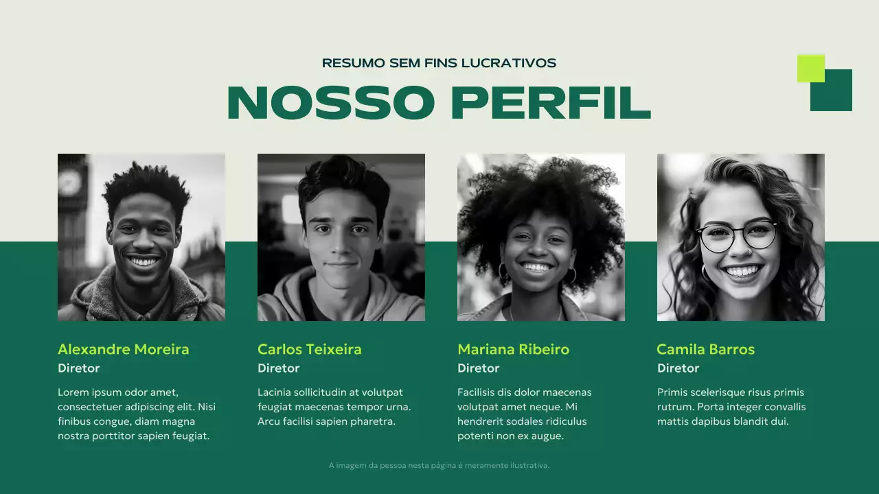 anúncio da green modern sem fins lucrativos