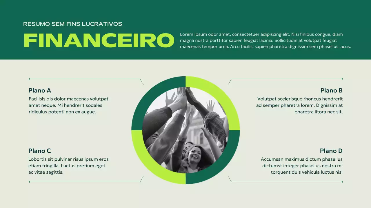 anúncio da green modern sem fins lucrativos