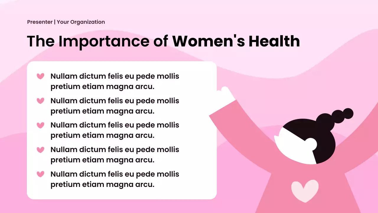 Pink Minimal Women's Health Presentation