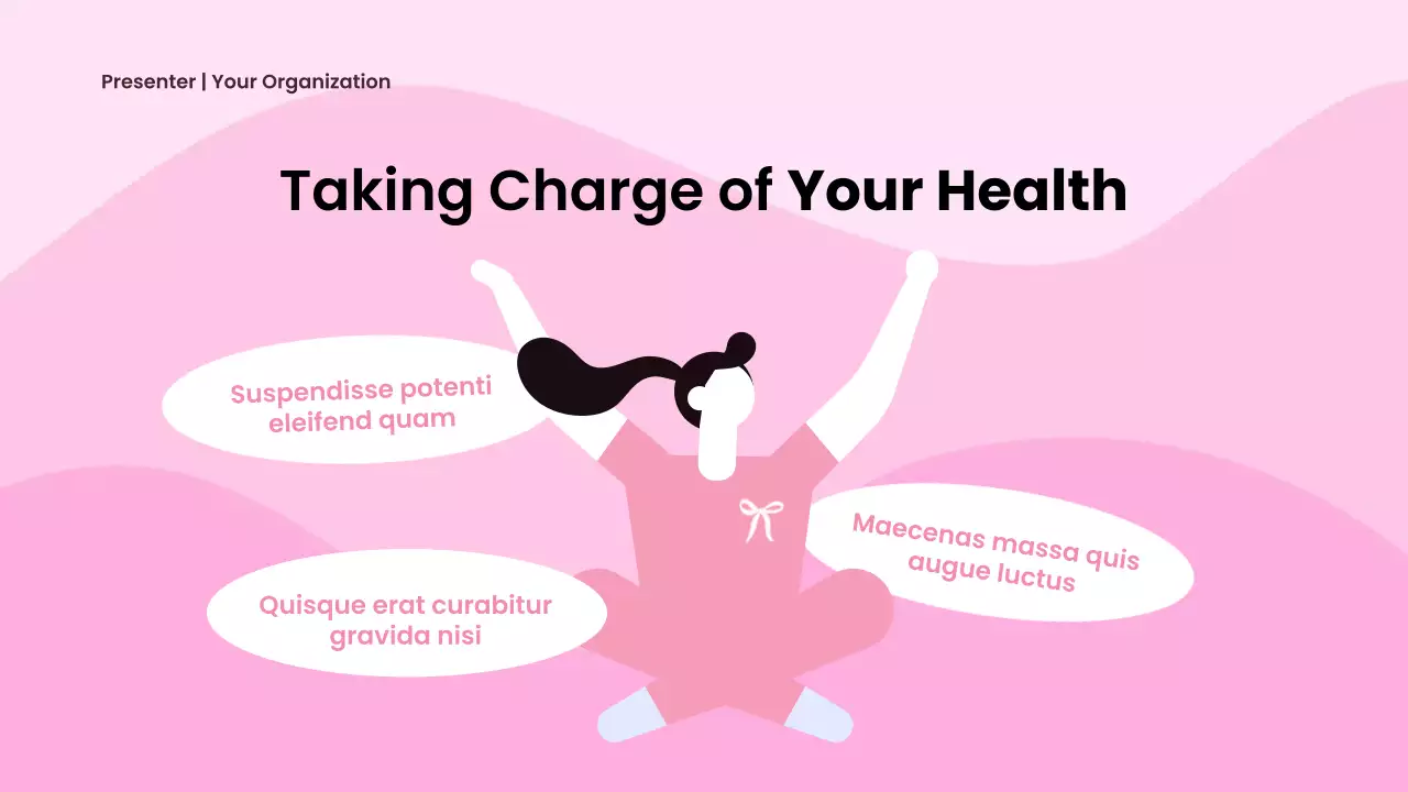 Pink Minimal Women's Health Presentation