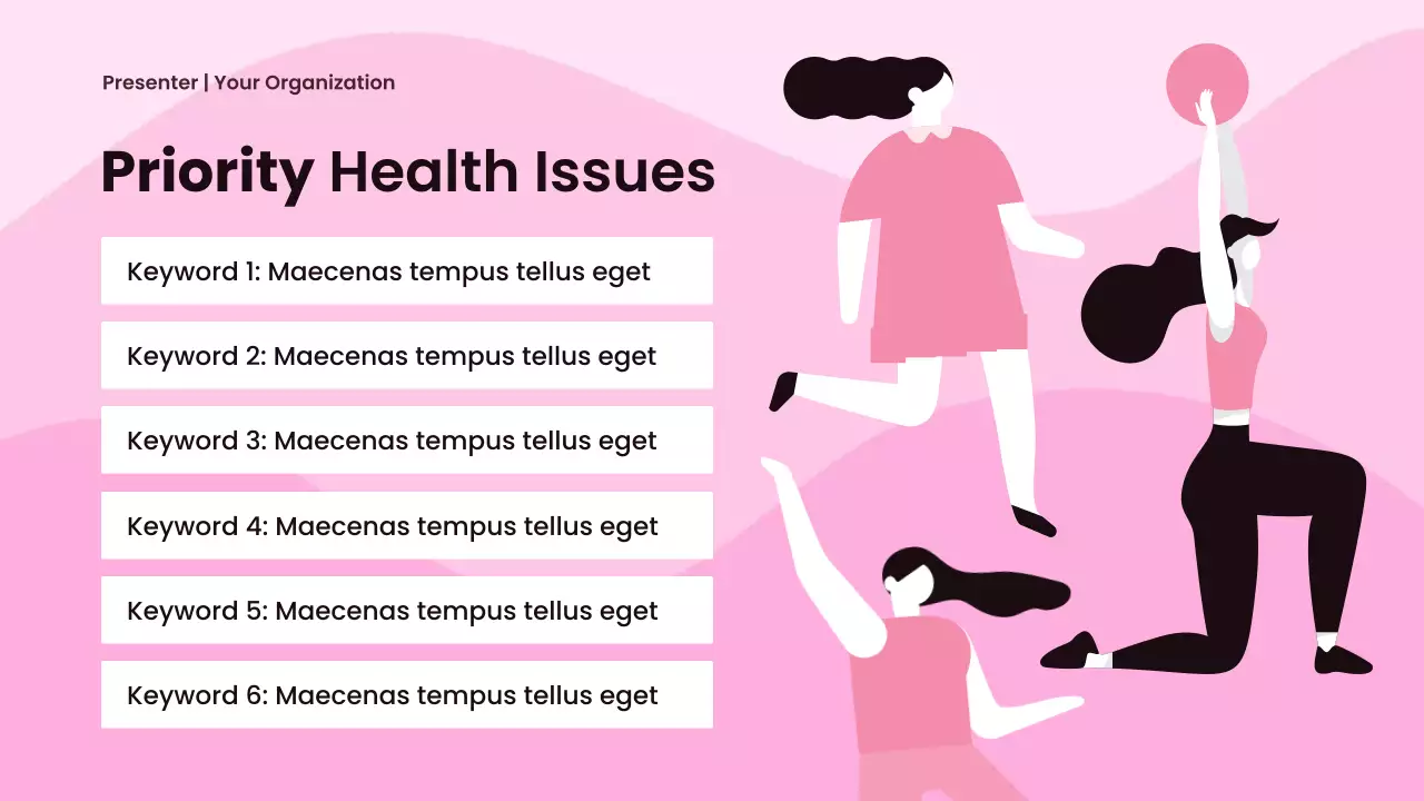 Pink Minimal Women's Health Presentation