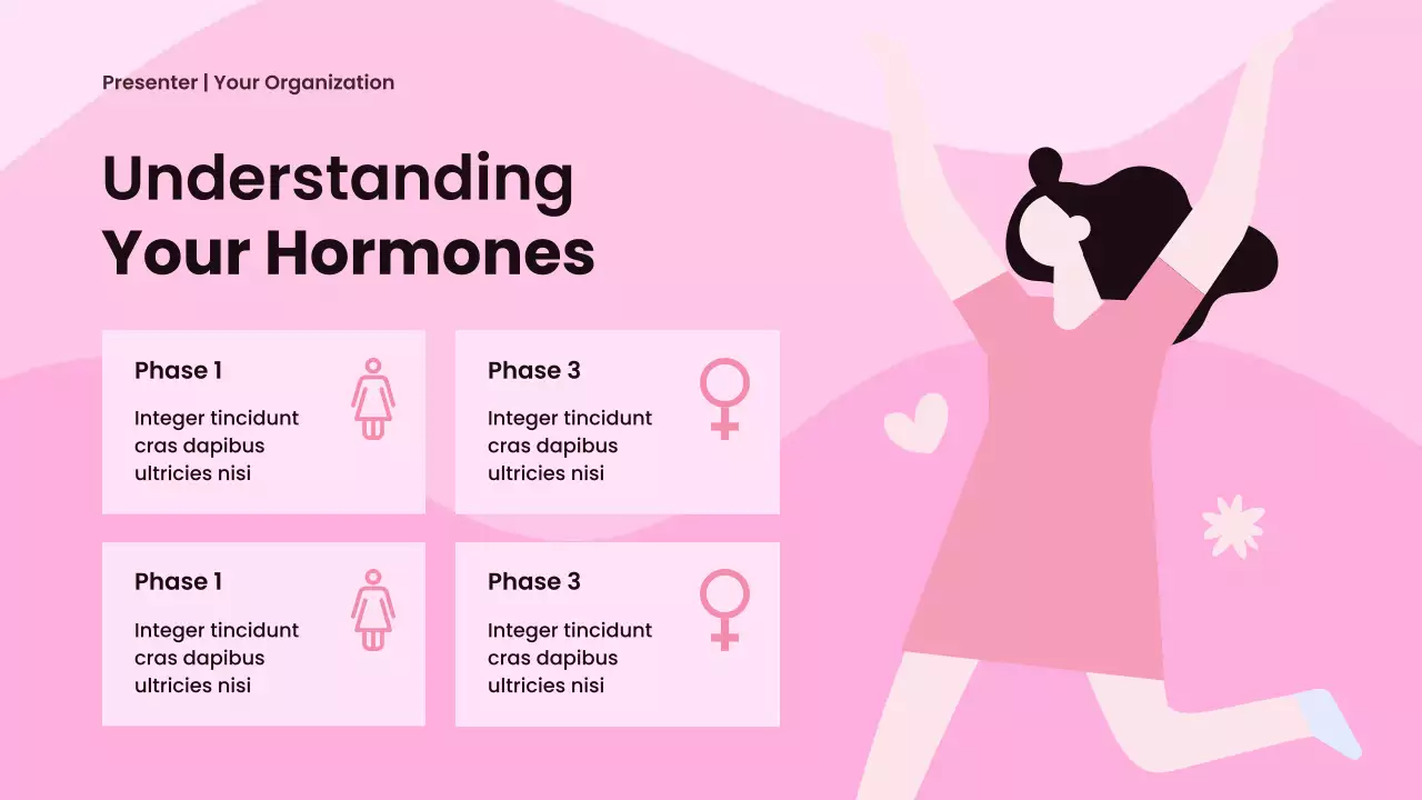 Pink Minimal Women's Health Presentation