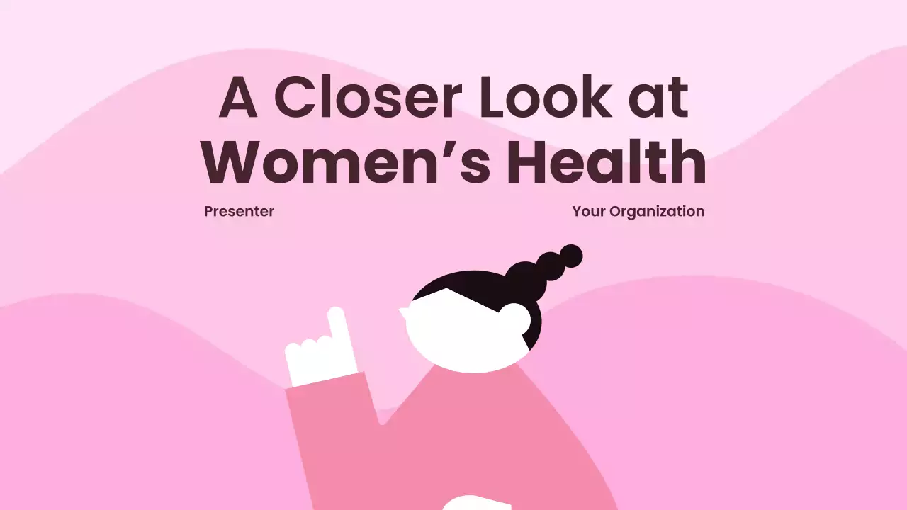 Pink Minimal Women's Health Presentation