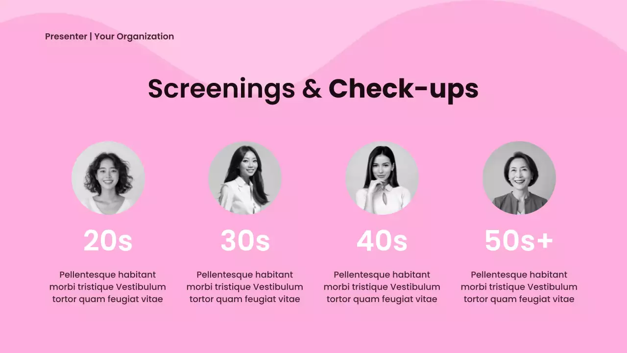 Pink Minimal Women's Health Presentation