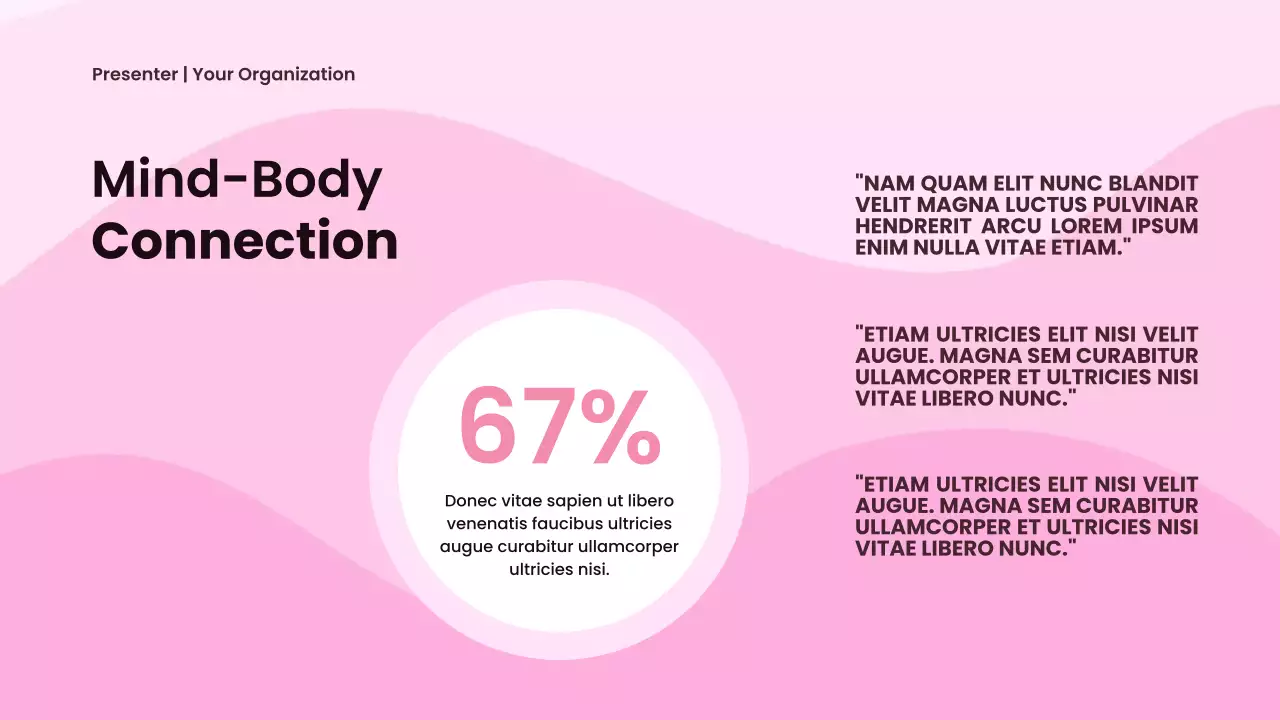 Pink Minimal Women's Health Presentation