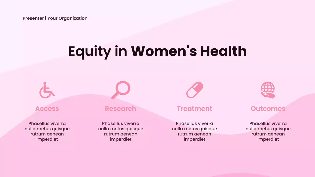 Pink Minimal Women's Health Presentation