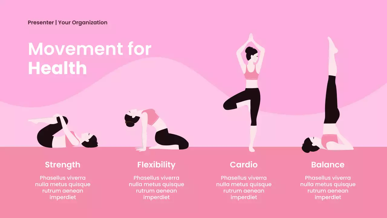 Pink Minimal Women's Health Presentation