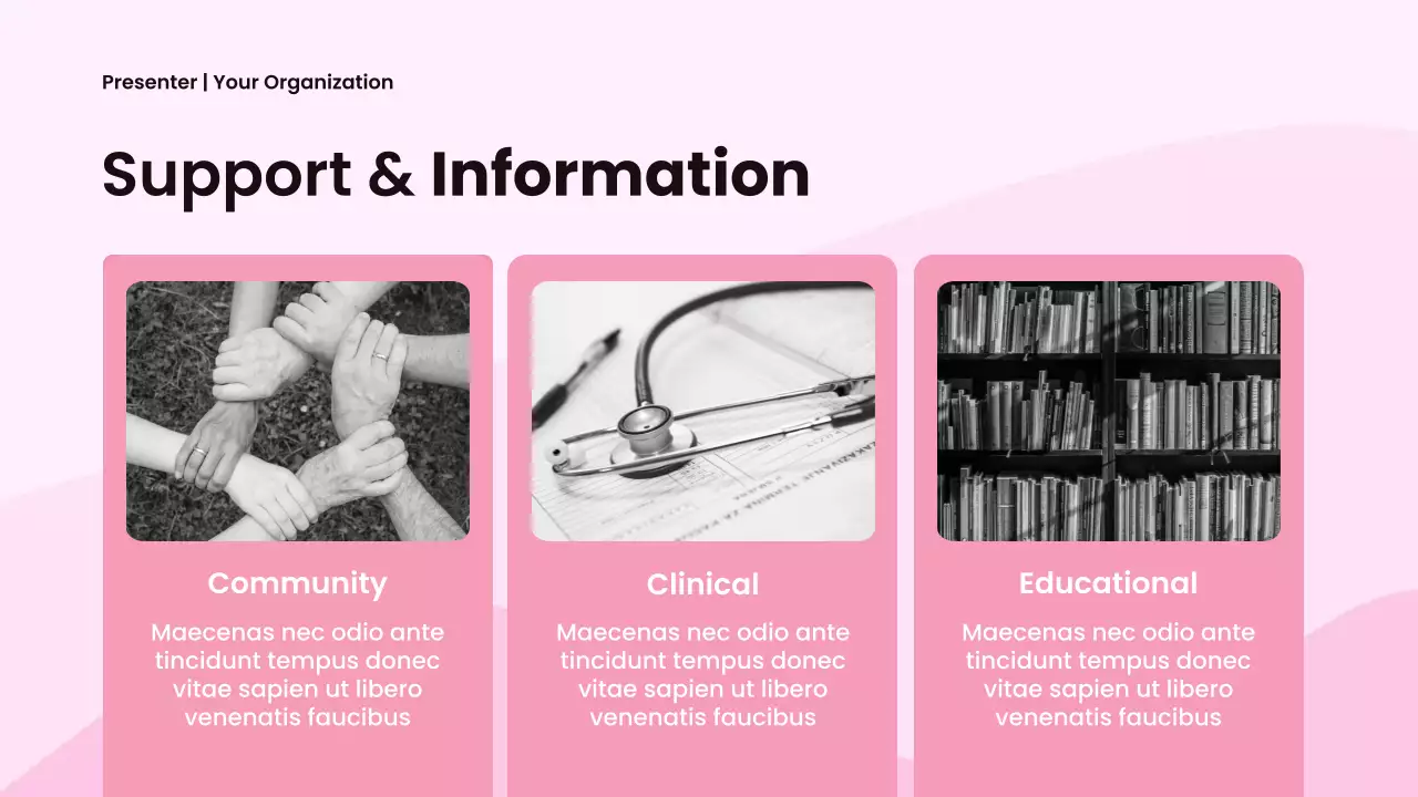 Pink Minimal Women's Health Presentation