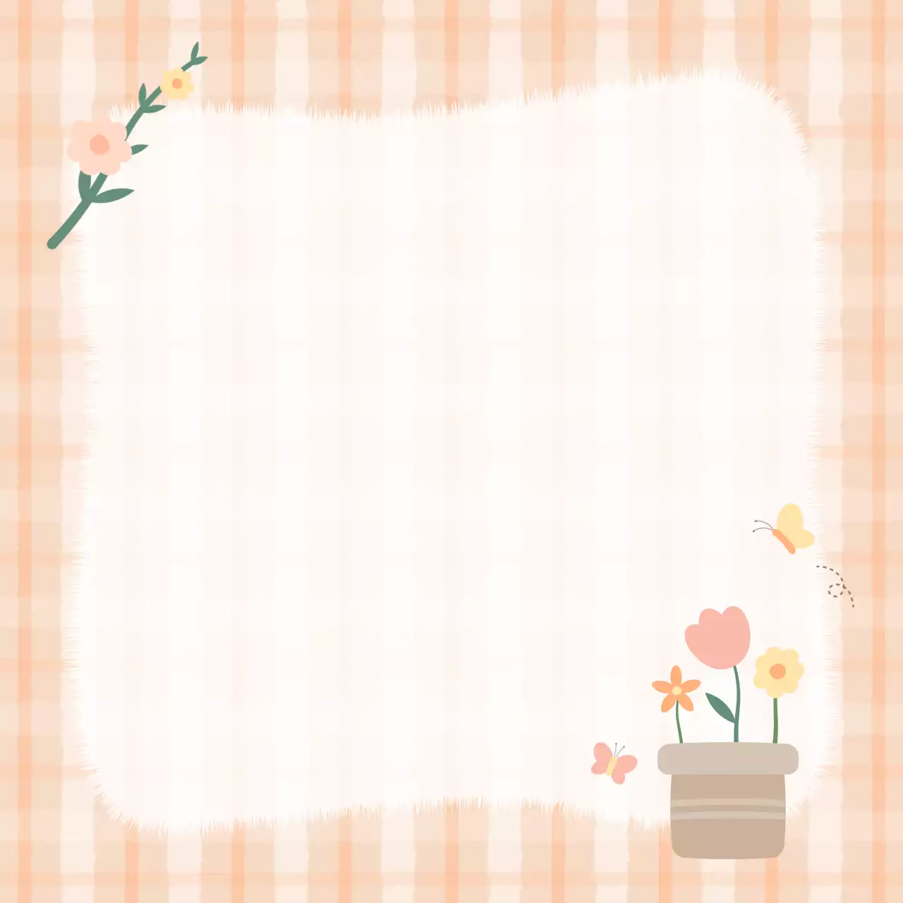 주황 아기자기한 엽서