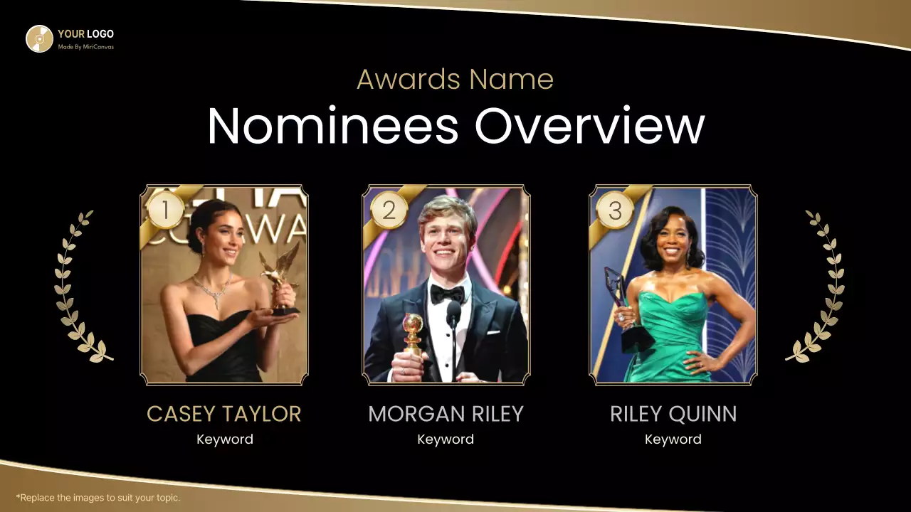 Gold Elegant Awards Information Presentation