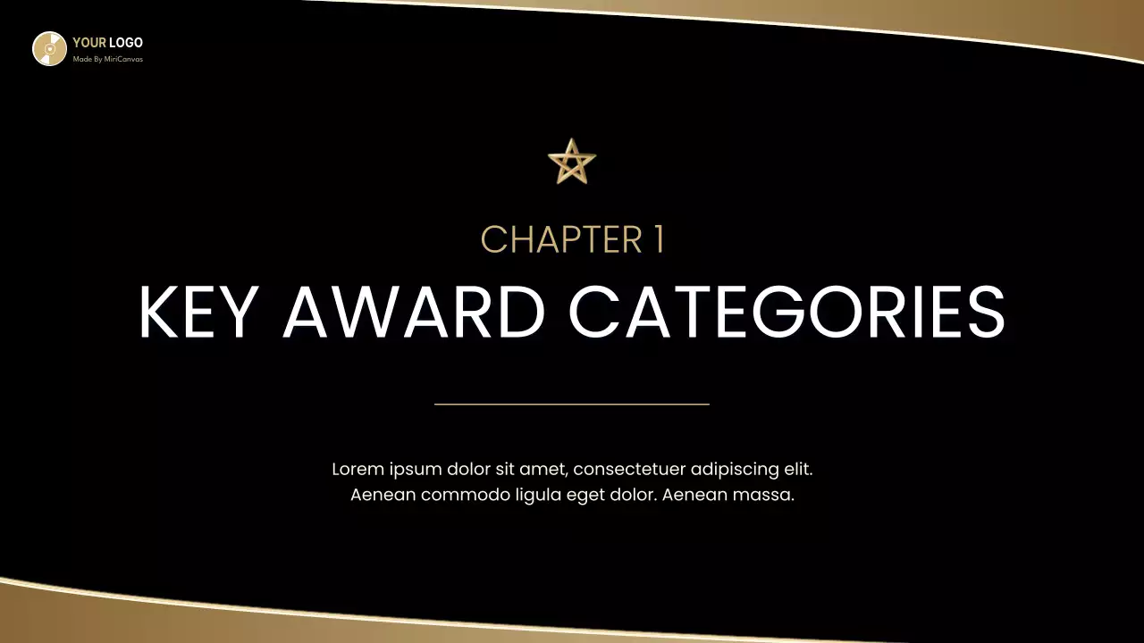 Gold Elegant Awards Information Presentation