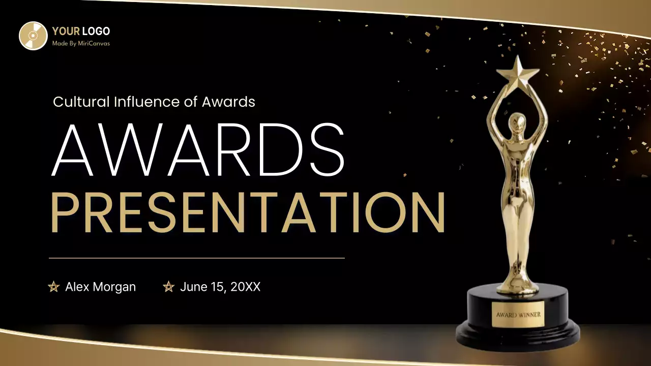 Gold Elegant Awards Information Presentation