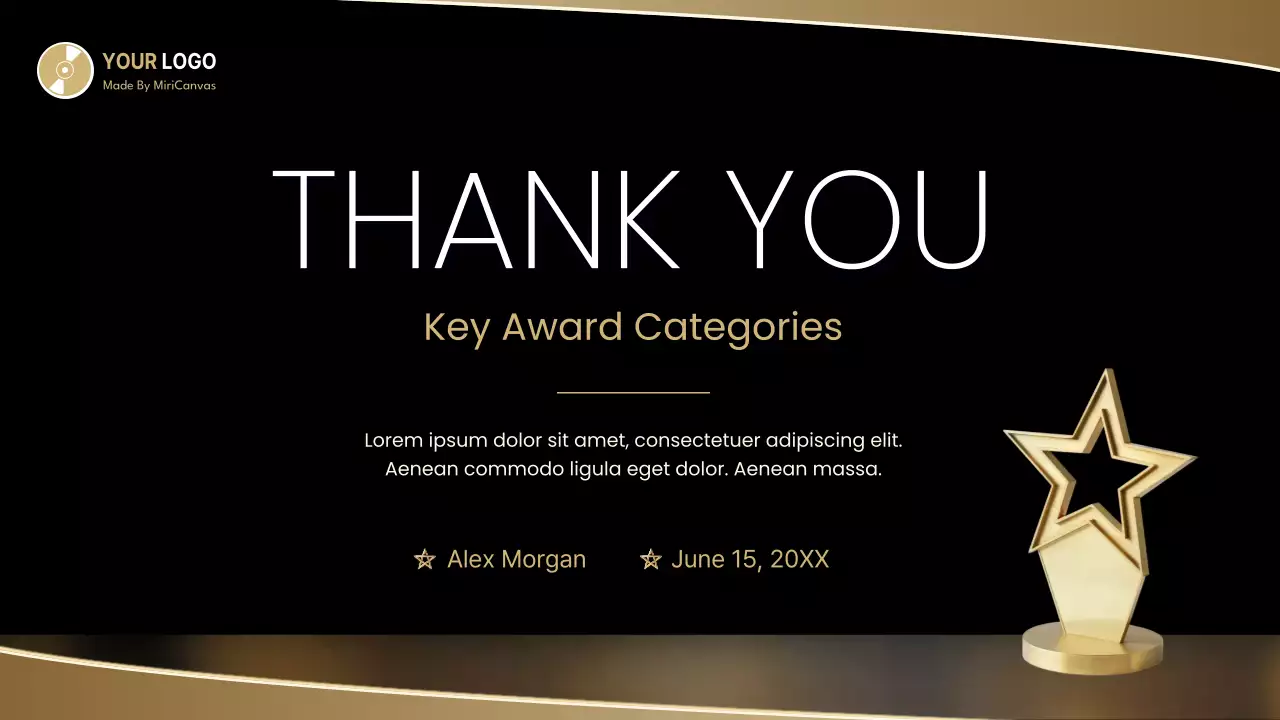 Gold Elegant Awards Information Presentation