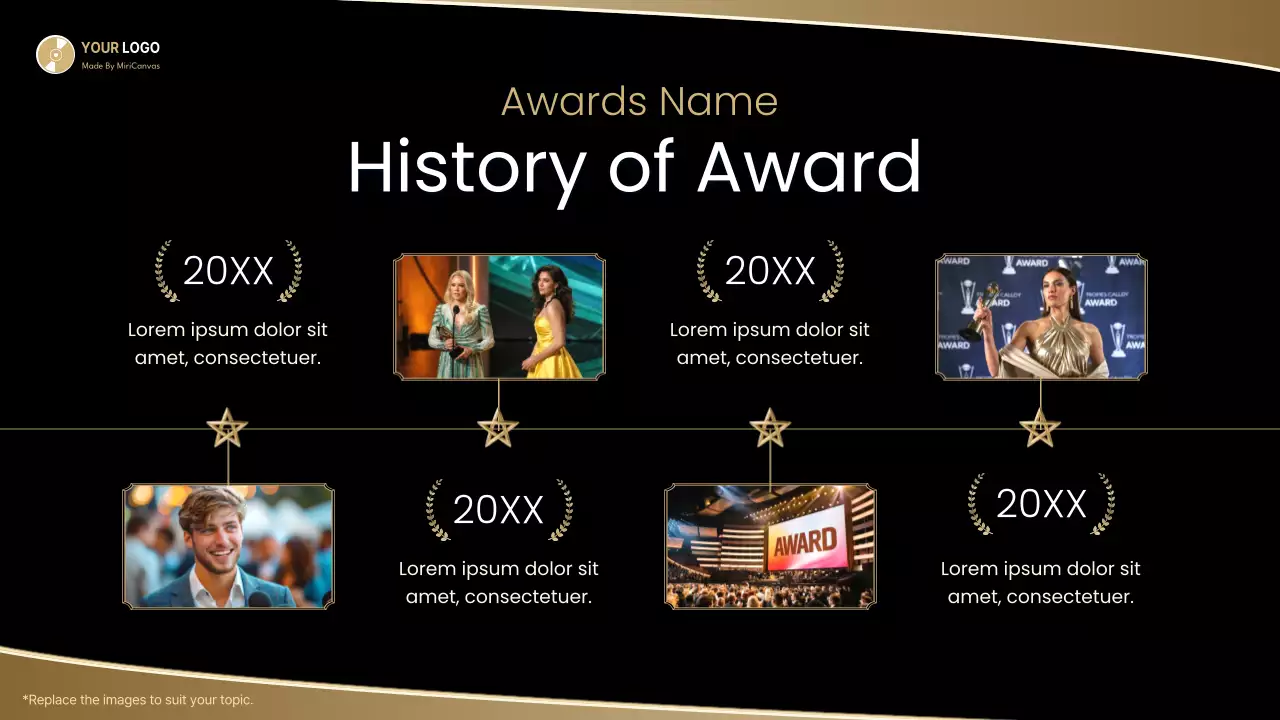 Gold Elegant Awards Information Presentation